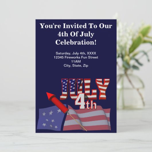 4e van de uitnodigingen van juli (Staand voorkant)