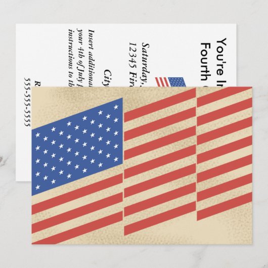 4e van de uitnodigingen van juli (Voorkant / Achterkant)