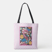 4E VAN JULI PINK FLAMINGO, VOGELS CANVAS TAS Med. (Achterkant)