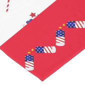 4e van juli-tabeluitvoerder korte tafelloper (Hoek)