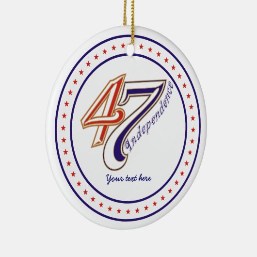 4e van juli tekst ontwerp ornament (Rechts)