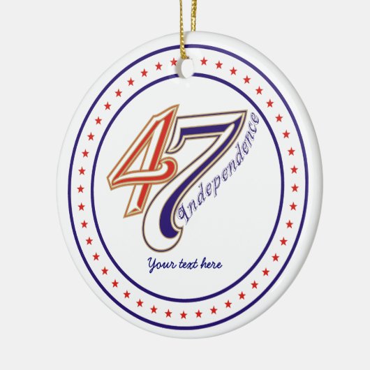 4e van juli tekst ontwerp ornament (Links)