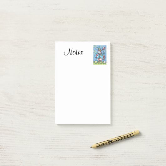 4E VAN JULY ROOSTER, KICKEN 3M Post-it® notes (Op bureau)