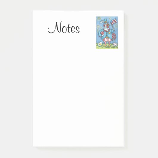 4E VAN JULY ROOSTER, KICKEN 3M Post-it® notes (Voorkant)