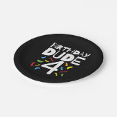 4e verjaardag 4 jaar oud jongensfeestje verjaardag papieren bordje (Gekanteld)