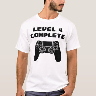 4e verjaardag 4 jaar oud videogames Verjaardag vin T-shirt