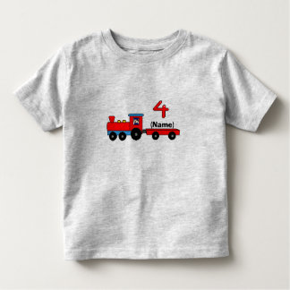 4e verjaardag Aangepaste trein T-shirt