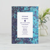 4e Verjaardag Blauwe Edelsteen Agaat Custom Age Kaart (Staand voorkant)