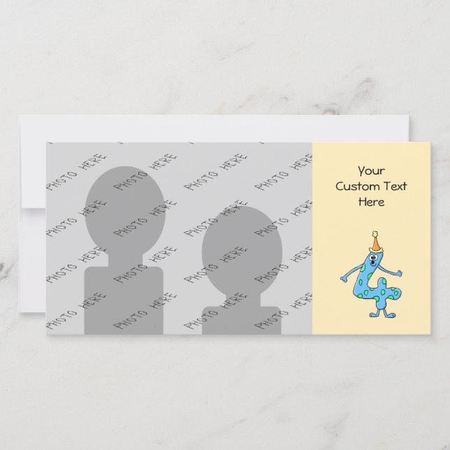 4e verjaardag cartoon. (Voorkant)