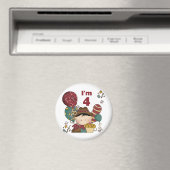 4e verjaardag Cowboy Tshirts en geschenken Magneet (Insitu (Vaatwasser))