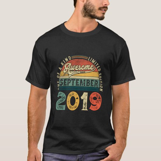 4e verjaardag decoratie september 2019 Jongen Meis T-shirt (Voorkant)