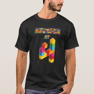 4e verjaardag Geweldige op 4 jaar oud blok T-shirt