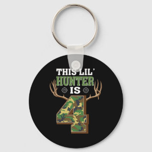 4e verjaardag jacht herten 4 jaar oud jager sleutelhanger
