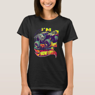 4e verjaardag jongen monster truck 4 jaar oud voor t-shirt