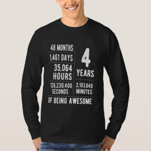 4e verjaardag jongens & meisjes grappig 4 jaar oud t-shirt