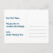 4e verjaardag – Leuke vuurwerkpatroon + Regenboog  Briefkaart (Achterkant)