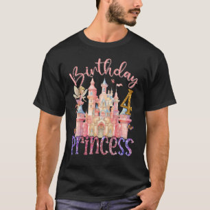 4e verjaardag prinses fee 4 jaar oud sprookje t-shirt