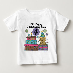 4e verjaardag Puppy T-shirts en geschenken