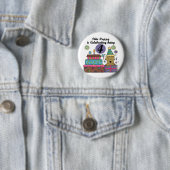 4e verjaardag Puppy T-shirts en geschenken Ronde Button 5,7 Cm (In situ)