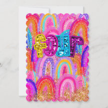 4e Verjaardag Regenboog Pailletjes