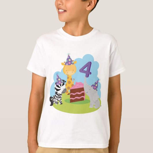 4e verjaardag Safari T-shirt (Voorkant)
