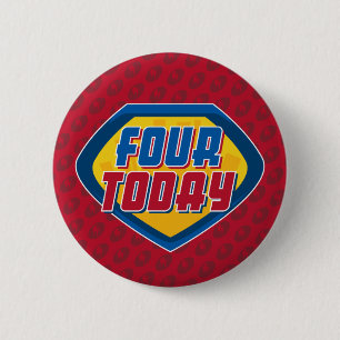4e verjaardag superheld Button Badge