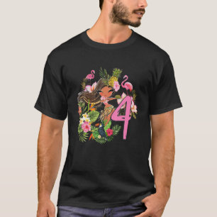 4e verjaardag Tiki-feest Zomer Hula Hawaiaans Luau T-shirt