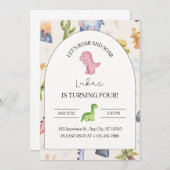 4e verjaardag uitnodiging (Voorkant / Achterkant)