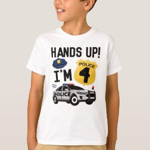 4e verjaardag van de cadeau van de politie 4 jaar  t-shirt