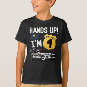 4e verjaardag van de cadeau van de politie 4 jaar t-shirt