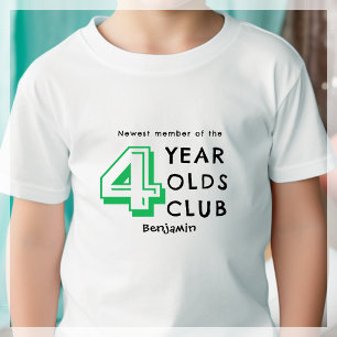 4e verjaardag Vier jaar oude, gepersonaliseerde Kinder Shirts
