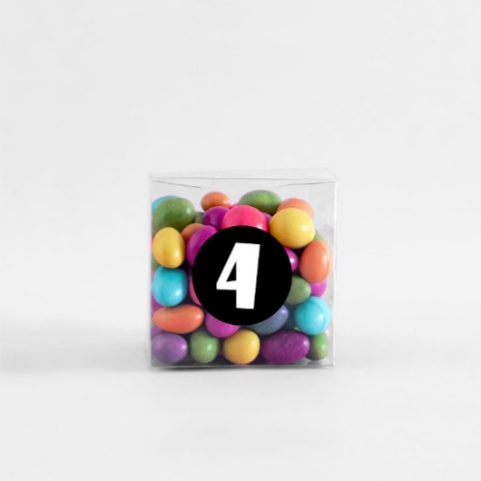 4e Verjaardag Wit 4 Ronde Stickers