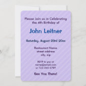 4e verjaardagstaart met kaarsen kaart (Achterkant)