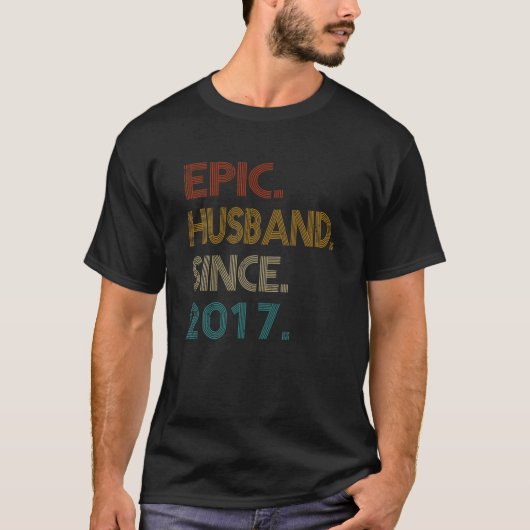 4e weddenschap Jubileum Gift Him - Epic Husband Si T-shirt (Voorkant)