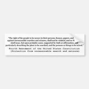 4e wijziging van de grondwet van de Verenigde Stat Bumpersticker