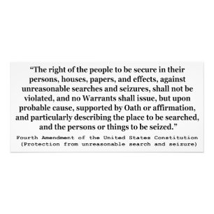 4e wijziging van de grondwet van de Verenigde Stat Foto Afdruk