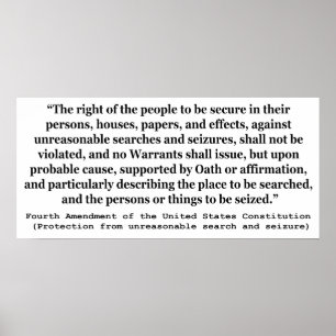 4e wijziging van de grondwet van de Verenigde Stat Poster