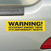 4e wijziging Waarschuwingsstickers Bumpersticker (Op auto)