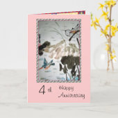 4ème Carte d'anniversaire (Fleur jaune)