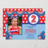 4ème invitation d'anniversaire du 2 juillet de la (Devant / Derrière)