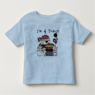 4ème T-shirts et cadeaux de pirate d'anniversaire