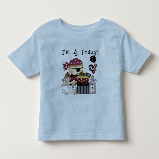 4ème T-shirts et cadeaux de pirate d'anniversaire (Devant)