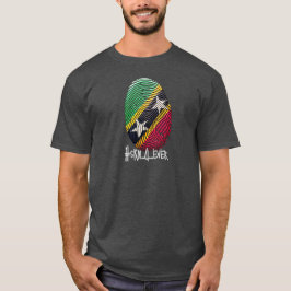 4Ever Thumbprint Mannen TShirt - St. Kitts Nevis