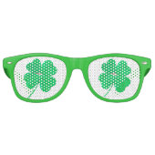 4Leaf Clovers Shamrocks St. Patrick's Day 4Shelly Retro Zonnebril (Voorkant)