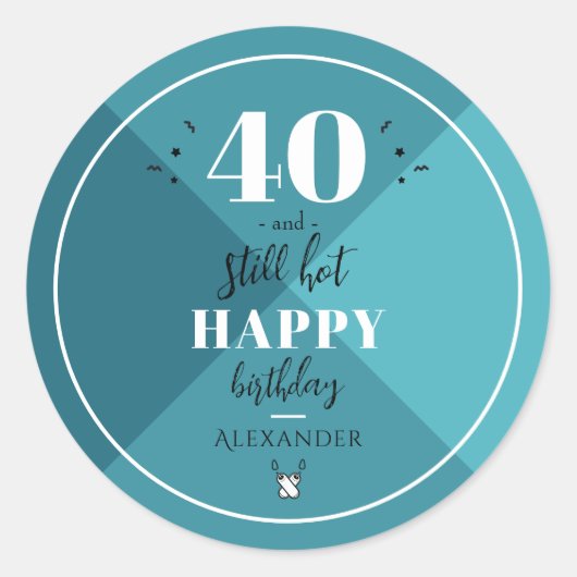 4O en nog warm Ronde Sticker (Voorkant)