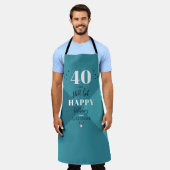 4O en nog warm Schort (Gedragen)