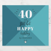 4O en nog warm Sparkling Wijnetiket (Enkel label)