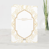 4page Gold Ornate MARIAGE Inviter Programme modern (Dos)
