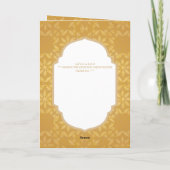4page Gold Ornate MARIAGE Inviter Programme modern (Dos)