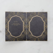 4page Gold Ornate MARIAGE Inviter Programme modern (Intérieur)
